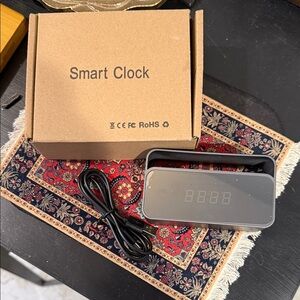 Smart Digital Clock with Black Display